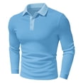 thumbnail image 2 of Enjoytime Long Sleeve Shirts for Men Collared Button Knit Lightweight Breathable Casual Workout Shirt, 2 of 8