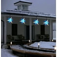 thumbnail image 5 of 21” Large (Blue/White) Illuminated LED Holiday Moravian Star - Outdoor Hanging Christmas Decoration Star - Advent & Christmas Star - Tree Topper (Easy Assembly), 5 of 6