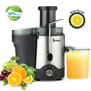 SEVENTH Juicer Machines Vegetable and Fruit Electric Orange Juicer Centrifugal Juice Maker for Juicing Fruits, Home Small Stainless Steel Citrus Juicers Easy to Clean, Black - J900