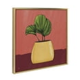 thumbnail image 2 of Kate and Laurel Sylvie East Wind Framed Canvas Wall Art by Mary Joak, 22x22 Gold, Decorative Boho Succulent Art for Wall, 2 of 6