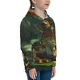 thumbnail image 3 of Rateoe Intellectual Frog Pond Pattern Boys Hoodie, Youth Pullover Hooded Sweatshirt, Kangaroo Pocket Hoodie for Kids-Medium, 3 of 6