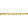 thumbnail image 3 of 10K Yellow Gold bracelet Figaro chain Concave 24 in 4.5 mm, 3 of 5