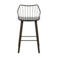 thumbnail image 4 of Winston Farmhouse Counter Stool In Dark Walnut Wood And Brown Metal, 4 of 7