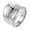Silver, variant on Women Stainless Steel Unique Hip Hop 20mm Width Chunky Dome Irregular Geometric Wavy Concave Shape Biker Ring Gothic Punk Style Silver Size 10