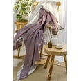 thumbnail image 2 of Muslin Blanket 4 Layers, Soft Bedspread, 100% Turkish Cotton Plum Muslin Bed Cover, 91 x 95 in, 2 of 3