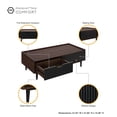thumbnail image 4 of Manhattan Comfort Duane Coffee Table - Engineered Wood - Dark Brown & Black, 4 of 12