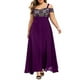 thumbnail image 1 of Jumpingount Vestido largo bohemio para mujer, vestido veraniego plisado elegante con estampado estético, ropa de moda para vacaciones en la playa y la noche Vestidos Púrpura 5XL Jumpingount AP011134-24, 1 of 5