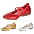 thumbnail image 6 of Oyedens Ballet Flats for Women Glitter Silver Gold Dance Shoes Stage Performance Latin Dancing Shoes, 6 of 7