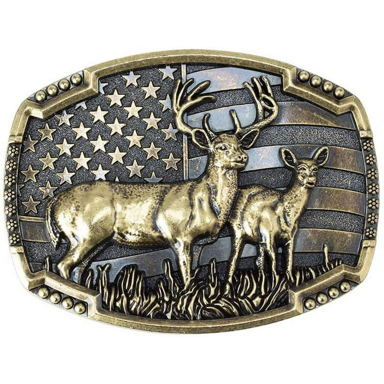 Deer belt buckles deals