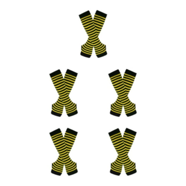 Maytalsory Stay Cozy And Chic Thick Thighs Long Stockings Made With Polyester Easy To Match yellow and black 5Set