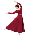 thumbnail image 2 of IDOPIP Women Shiny Praise Dance Dress Sequin Gold Lyrical Dance Dress Liturgical Worship Dancewear, 2 of 7