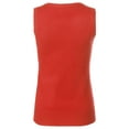 thumbnail image 3 of FashionOutfit Women's VISCOSE Solid Office Career Soft Stretch Sleeveless Knit Top, 3 of 3