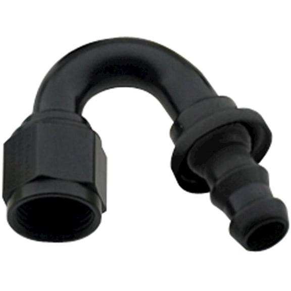 Fragola Hose Fitting #6 150 Deg Push Lock Black