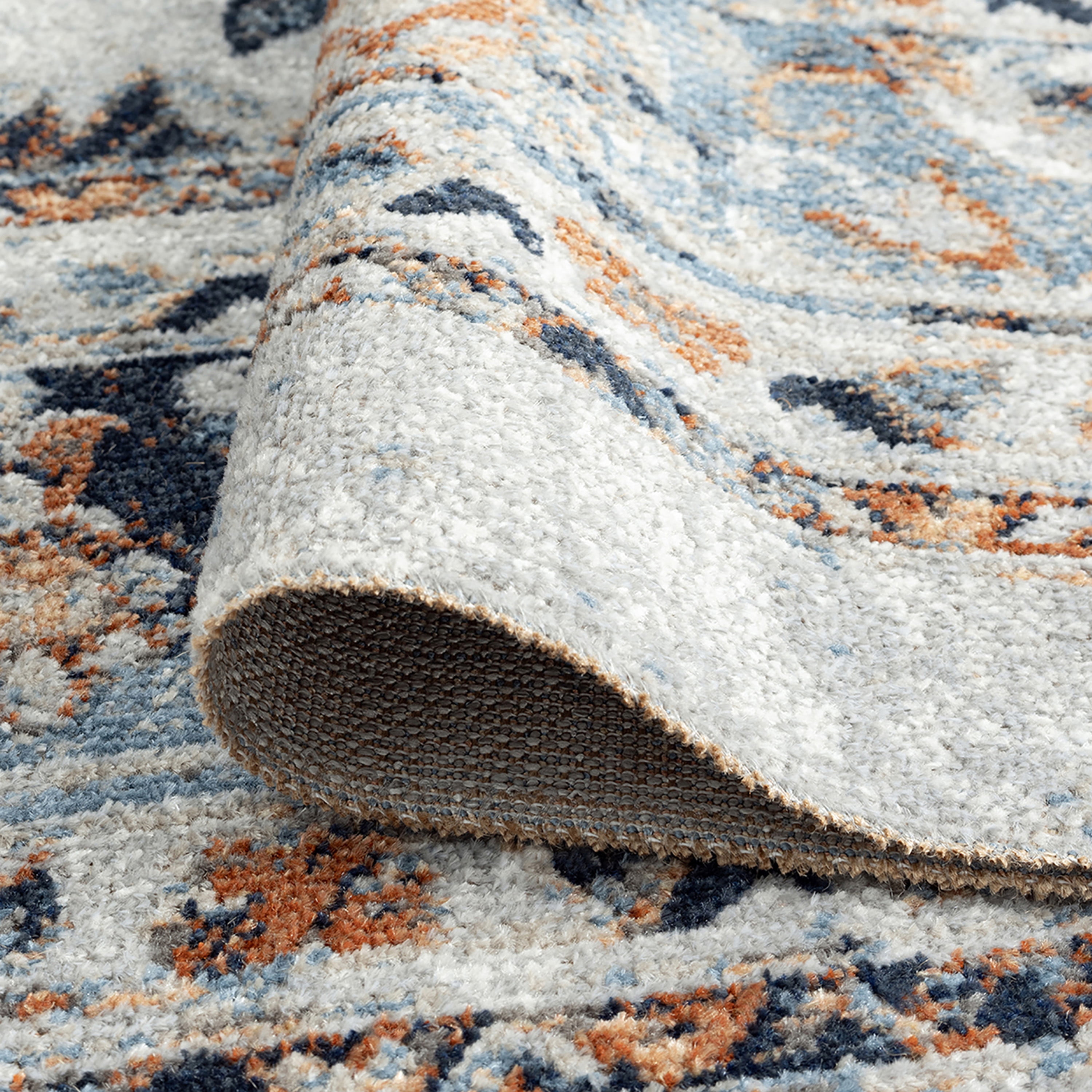 Traditional 9x12 Area Rug (8'9'' x 11'3'') Border Cream, Cream Living Room Easy to Clean