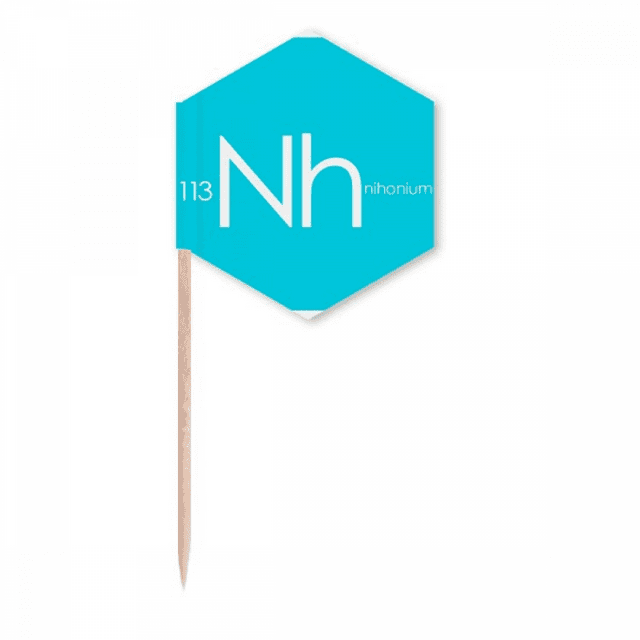Chestry Elements Period Table Poor Metals Nihonium Nh Toothpick Flags Cupcake Picks Party Celebration