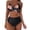 Black, variant on Otvok Womens Bikini Sets Two Piece Swimsuit Print Push-Up Twist Front Adjustable Spaghetti Straps Bathing Suit