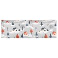 thumbnail image 6 of Yayeee Kitchen Valance Rod Pocket 54" x 18" Living Room Window Curtain, Cartoon Blue Houses, 6 of 6