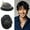 #1 Jet black, variant on Toupee for Men Indian Human Hair Replacement System All Lace Mens Toupee French Lace Hairpieces for Man Bleached Front Knots Mens Hair Piece Unit
