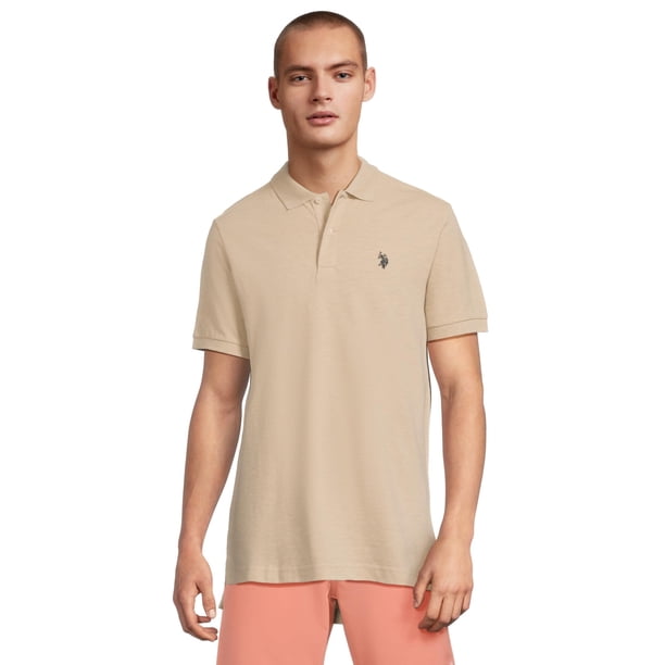 Polo de Piqué de Algodón Liso para Hombre U.S. Polo Assn. Talle Mediano