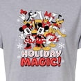thumbnail image 3 of Disney - Holiday Magic - Juniors Cropped Cotton Blend T-Shirt, 3 of 5