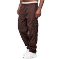 thumbnail image 2 of Seyurigaoka Men Casual Straight Pants Middle Waist Loose Pockets Casual Fall Trousers, 2 of 8