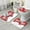 Red Christmas Reindeer, variant on Red Christmas Knitted Pattern Bathroom Rugs Sets 3 Piece,Toilet Cover Set,Absorbent Non Slip Bathroom Mats Sets with U-Shaped Contour Rug Toilet Rug Set