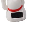thumbnail image 3 of Riousery 2-Inch Solar Powered Waving Arm Lucky Cat Ornament, Welcoming Wealth Fortune Cat Decorative Figurine for Office Desk, Car Dashboard, and Home Decor - White Variant, 3 of 9