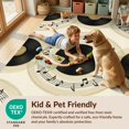 thumbnail image 4 of Design&I 4'x6' Washable Area Rug Flatweave Daily Traffic Ready Record Retro Distressed Music Aesthetic Note Player Vintage Vinyl Refined for Dorm Room, Living Apartment, 4 of 7