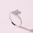 thumbnail image 2 of Bow Jewel Round Cut 0.98 Ct VVS1/D Lab Created Simulated Diamond Daily Wear Ring - 14K White Gold Plated Ring - Cat Dainty Animal Ring For Best Friend - Causal Ring For Women's, 2 of 8