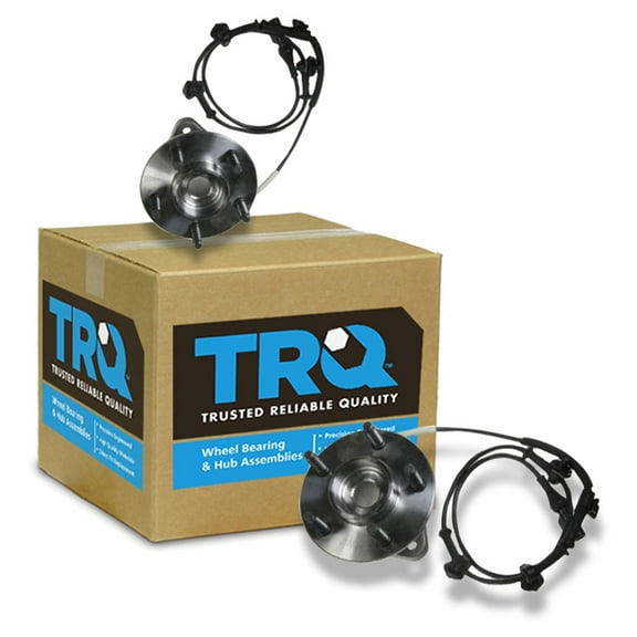 TRQ Front Wheel Hubs & Bearings Pair Set for Ranger B-Series Truck w/ ABS 4WD BHA53325 Fits select: 2000-2002 FORD RANGER, 1999-2003 MAZDA B4000