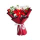 thumbnail image 3 of Ramo de flores de ganchillo de 17,7 pulgadas, tejido a mano, bendición eterna Rojo, 3 of 9