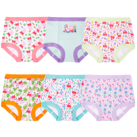 Peppa Pig Toddler Girls' Training Pants 6 pack, Size 3T, Assorted