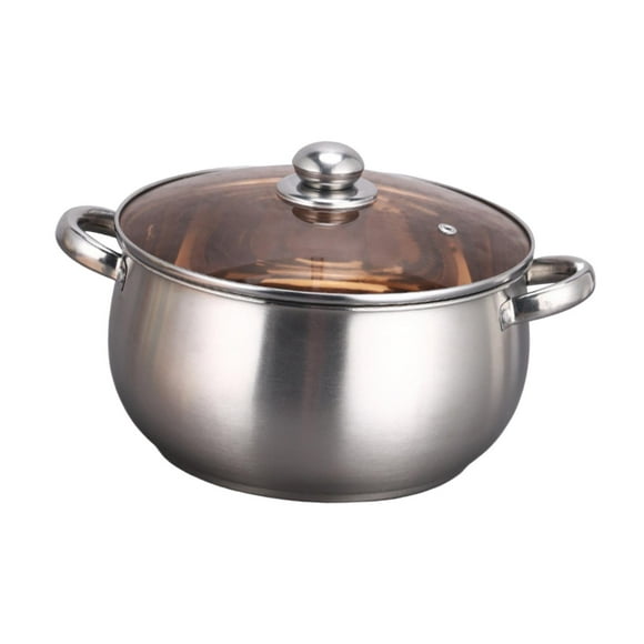 24cm Stainless Steel Stockpot Nonstick Soup Pot Easy to Clean with Handle Perfect Size Small Saucepan Kitchen Cooking Pot for Cooking Soup