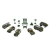 14pcs Mini Simulation Alloy Army Tank Boy Toddlers Vehicle Cake Decorations Kids Educational Playset Cars Model
