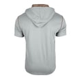 thumbnail image 5 of BRGZLK Men Short Sleeve Hooded Pullover Solid Color Blocked Zipper T Shirt with Front Pocket For Everyday Comfort and Streetwear Vibe, 5 of 7