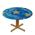 thumbnail image 3 of JRXY The Dazzling Stars and Dreamy Night Sky Round Tablecloth White, 3 of 8