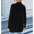 thumbnail image 2 of Women Light Cardigan Sweaters Cardigan Loose Casual Long Sleeve Open Front Breathable Black XL, 2 of 8