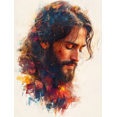 thumbnail image 1 of Qisvanset 12x16 Inch Jesus Embrace Watercolor Canvas Wall Art, Warm Religious Portrait Faith Home Decor, 1 of 8