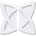 thumbnail image 1 of Ekena Millwork CMP20CM2-02000 20 Po OD x 2 Po ID Carré Cosmo Architecture Grade Médaillon de Plafond Contemporain PVC - 2 Pièces, 1 of 1