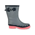 thumbnail image 4 of Women's Journee Collection Seattle Mid Calf Rain Boot Stripe Rubber 6.5 M, 4 of 5