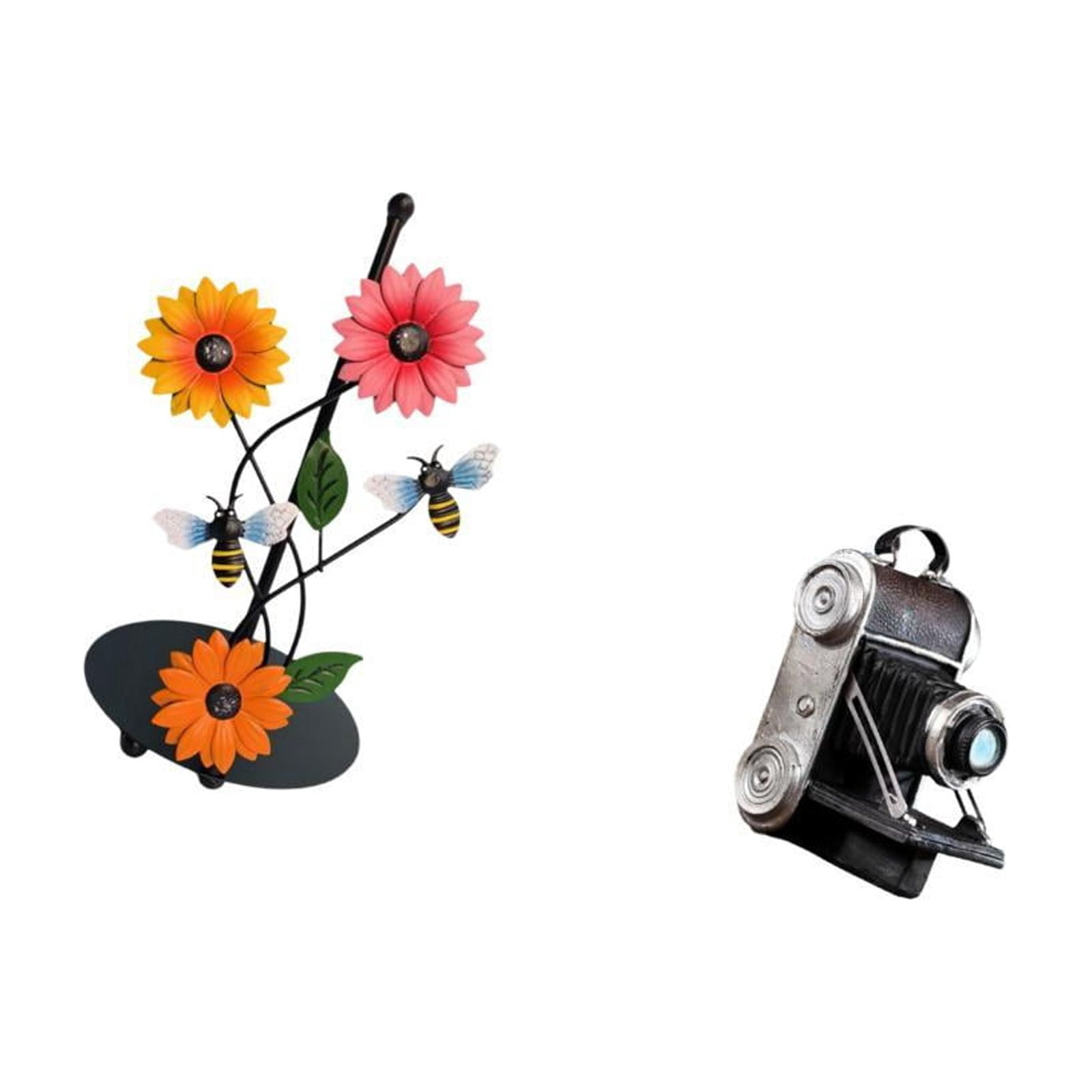 Fiocias Toilet Paper Holder Paper Towel Holder Countertop Camera Statue Model Collectible Figurine Iron And Resin Material Suitable for Kitchen Countertop Din