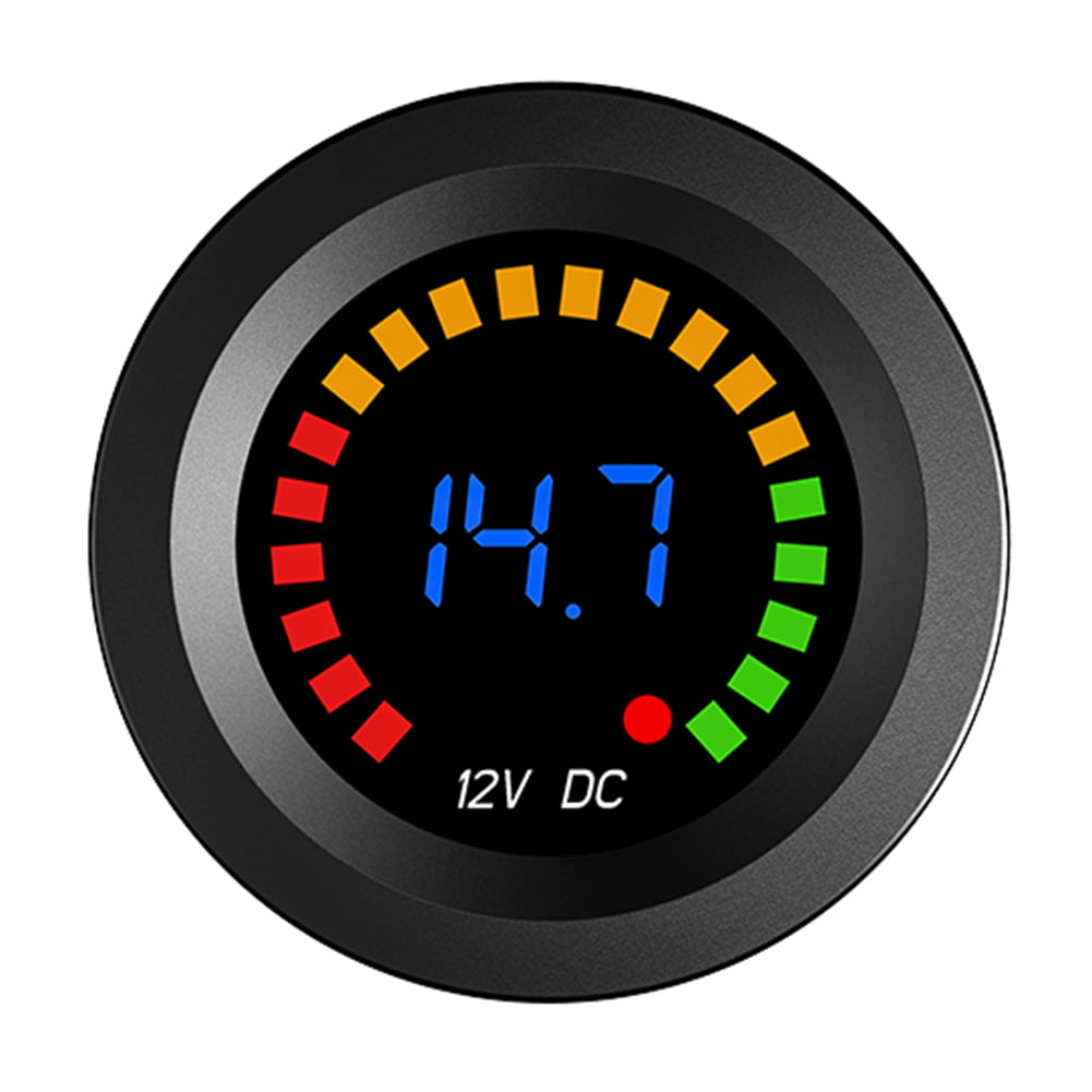 LED Digital Color Display Voltmeter Volt Panel Meter for 12V Car Motorcycle 