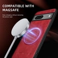 thumbnail image 4 of Decase Compatible with Google Pixel 7A Fashion Magnetic Case,Anti-Fingerprint PU Leather Phone Cover,Mag-Safe Case,Slim Fit Shockproof Protective Phone Case For Google Pixel 7A,Winered, 4 of 10