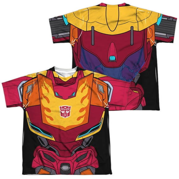 Transformers - Hot Rod Costume (Front/Back Print) - Youth Short Sleeve Shirt - Small