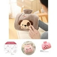 thumbnail image 1 of 1250ml Hot Water Bag Cartoon Pattern Anti-explosion Leakproof Non-Slip Large Capacity Keep Warm PVC Lovely Printing Pain Relief Therapy Hot Water Bottle Bag for Home, 1 of 8