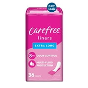 CAREFREE Panty Liners, Extra Long, Unscented, 8 Hour Odor Control, 36ct