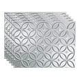 thumbnail image 2 of FASÃ„DE Rings Decorative Vinyl 18in x 24in Backsplash Panel in Brushed Aluminum (5 Pack), 2 of 15