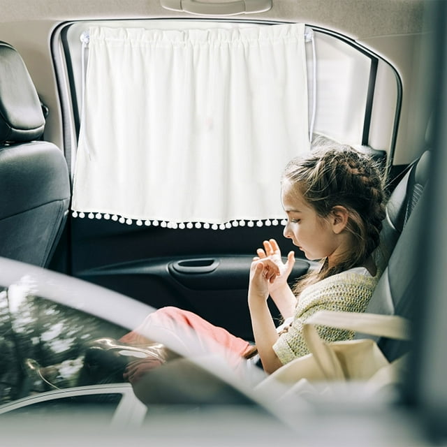LSLJS Handmade Car Curtain Shading Curtain Cartoon Cloth Art Car Sunscreen Heat Insulation Shading Curtain Cute Car Interior Accessories, Car Accessories