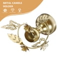 thumbnail image 3 of unbranded Soporte Metálico Para Vela Taper Dorado Con Vintage Para, 3 of 6