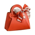 thumbnail image 1 of 5 piezas de exquisito bolso con asa, caja de regalo, hermosa bolsa de regalo de cuero PU con Naranja, 1 of 9